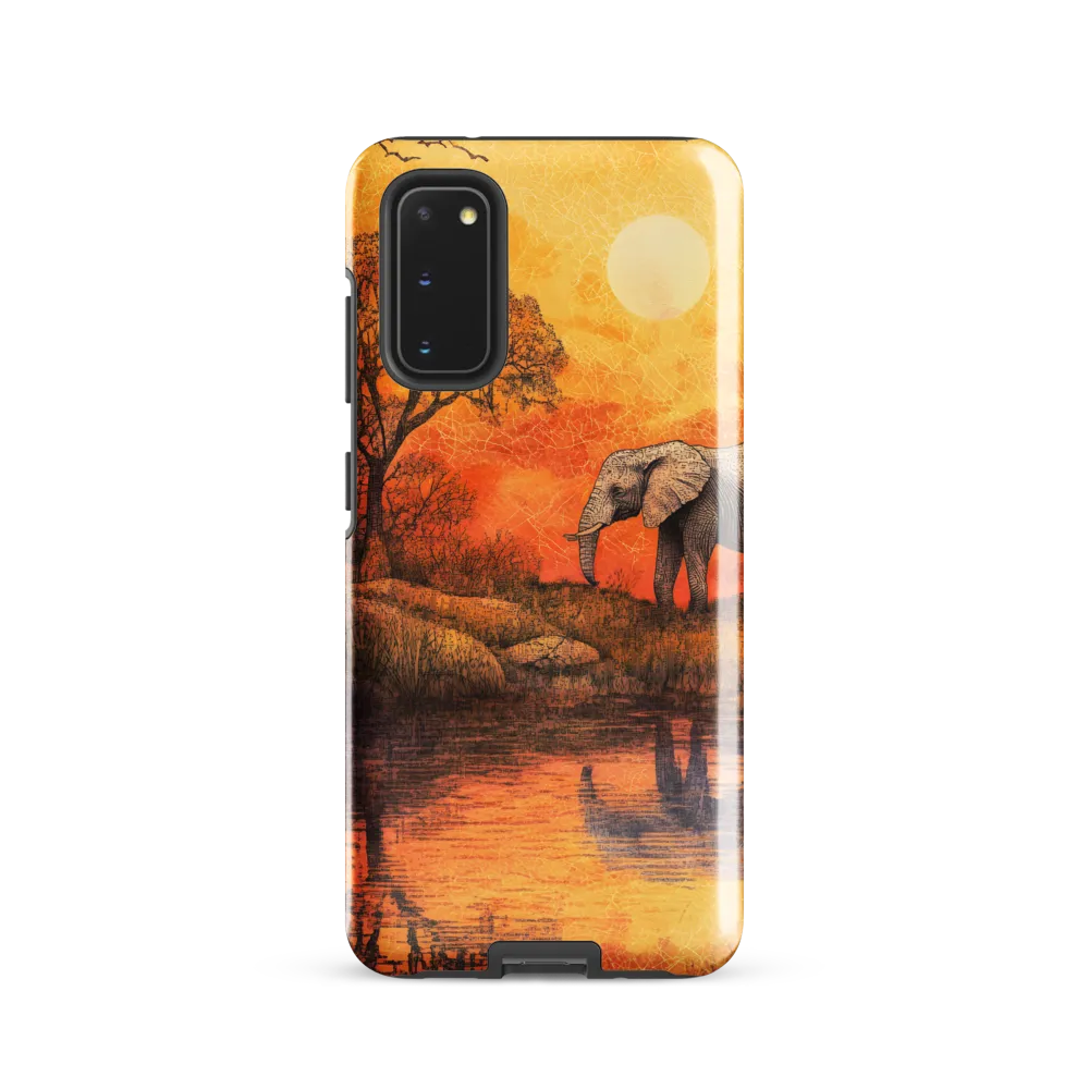 Elephant's Serenity at Dusk
