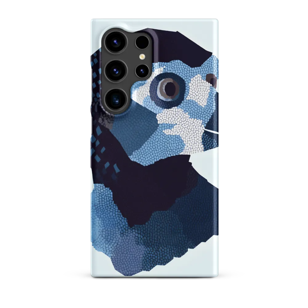 Abstract Avian Portrait in Blue