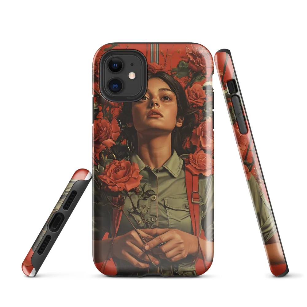 Harmony and Strength: A Portrait Among Roses