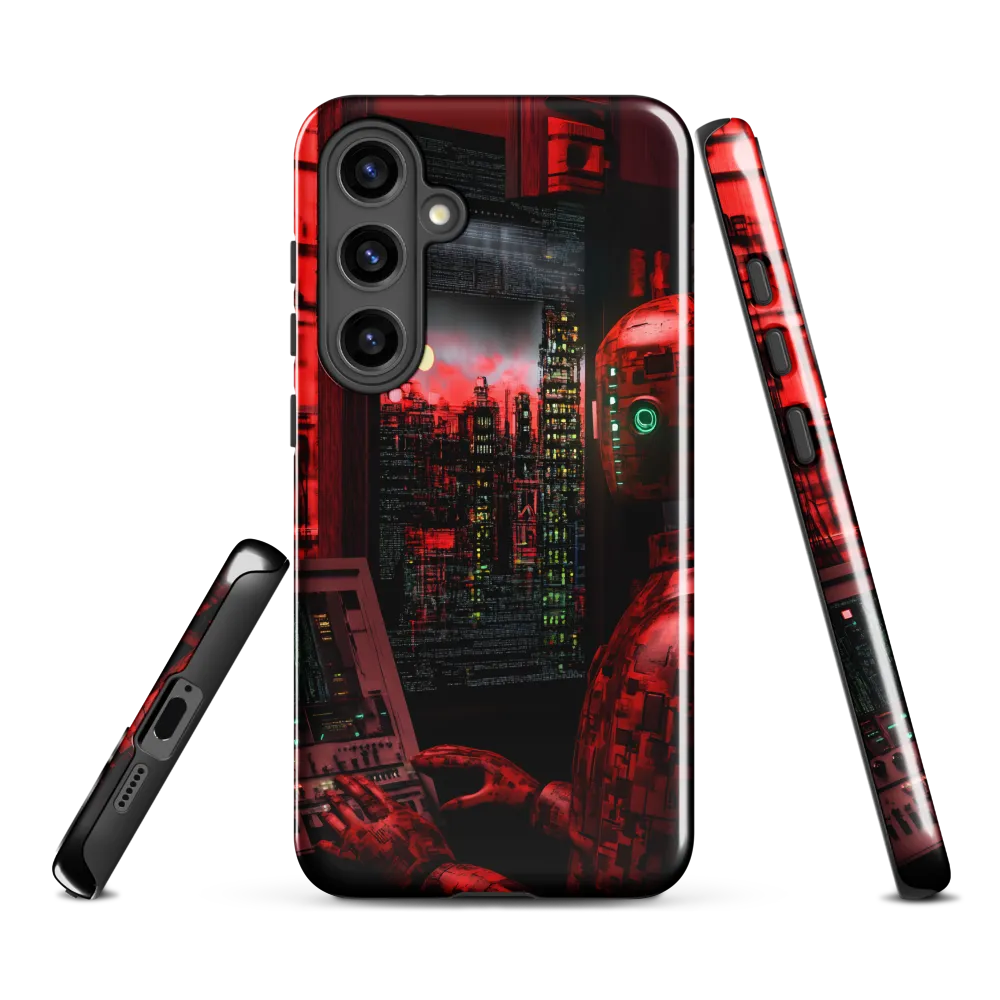 Crimson Sentinel at the Control Window