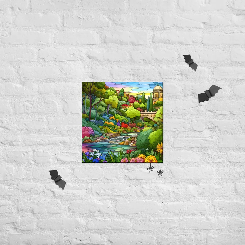 Riverside Garden 
 Poster | 18″x 18″