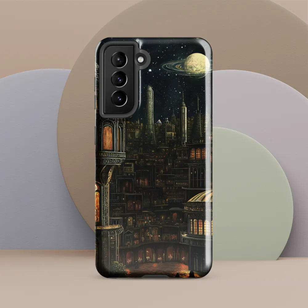 Celestial Enigma: A Surreal Cityscape