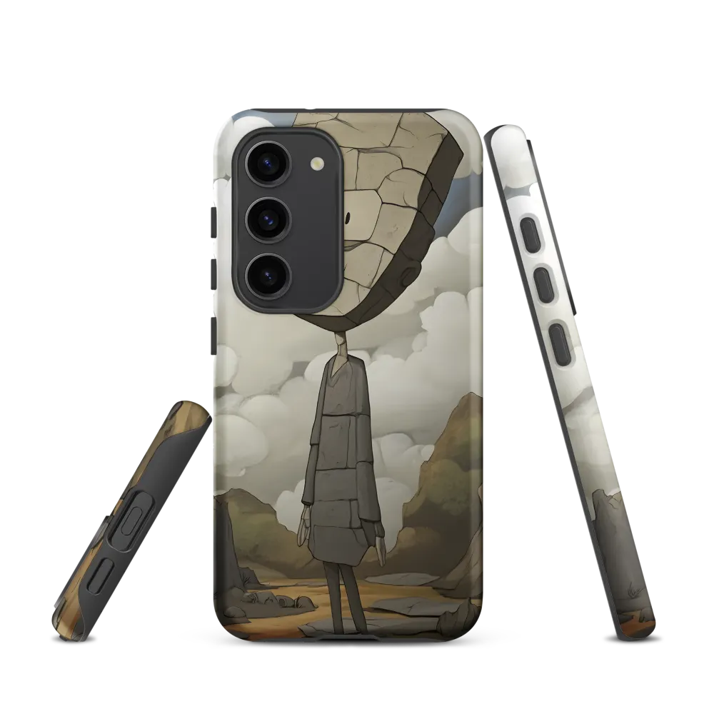 Whimsical Stone Figure in a Rocky Landscape | Phone Case |  S23 | Tough Case | Matte