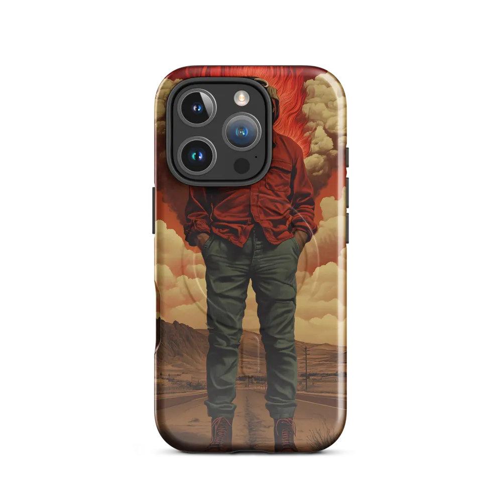 Defiant Spirit in a Surreal Landscape | Phone Case |  16 Pro | MagSafe® Tough Case | Glossy