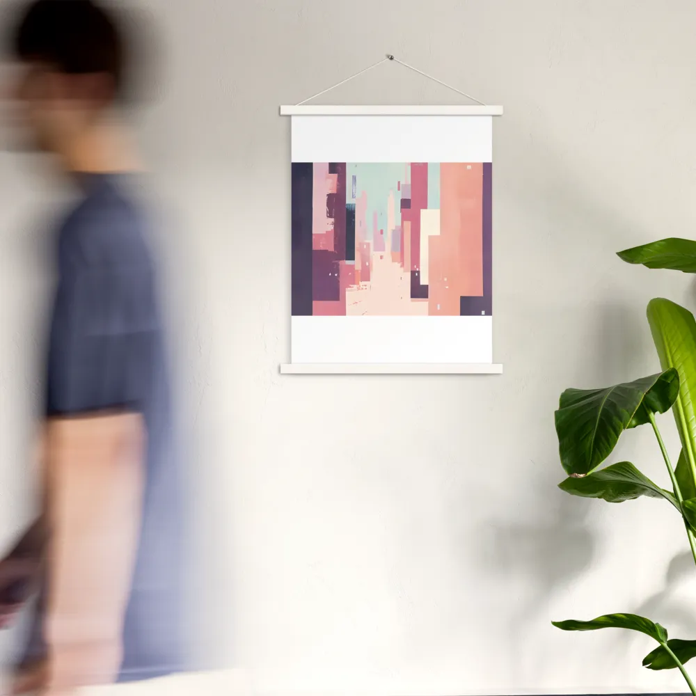 Tranquil Cityscape | Poster With White Wood Hanger | 18″×24″