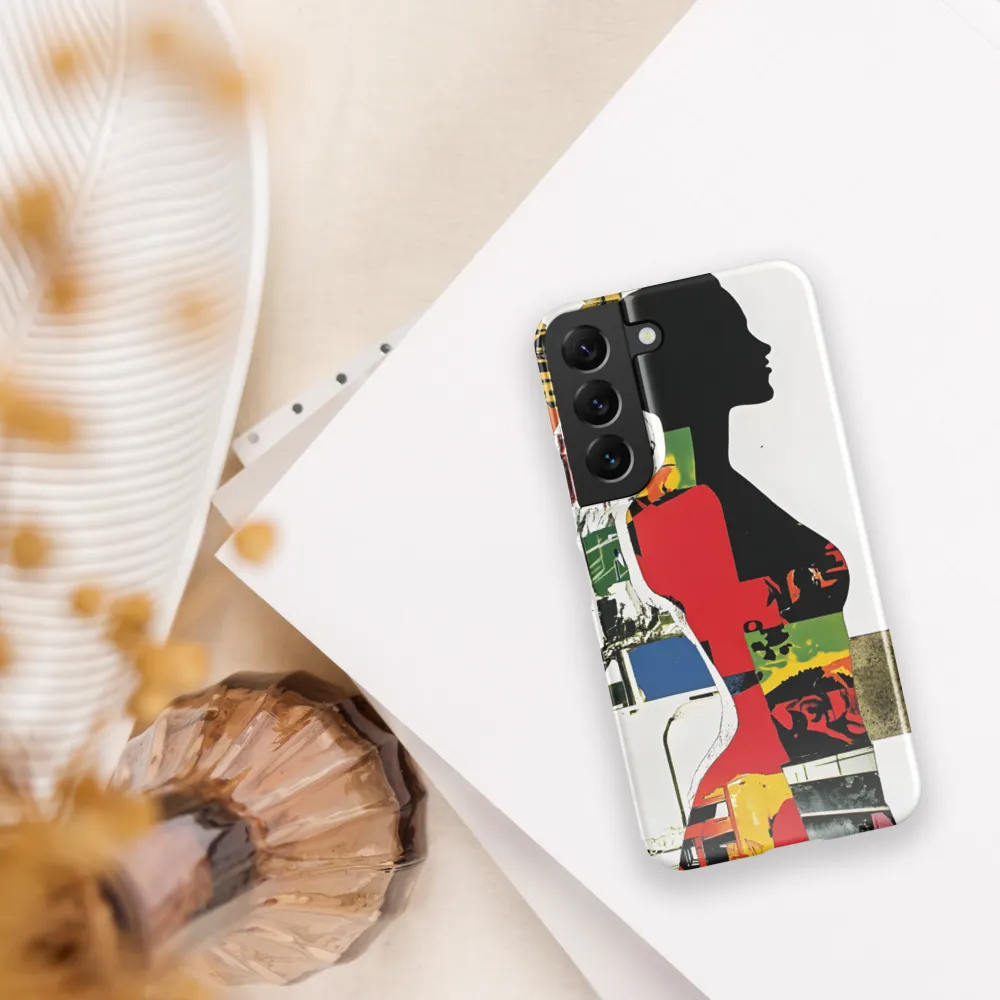 Collage of Colors: A Silhouette's Story | Phone Case |  S22 | Snap Case | Glossy