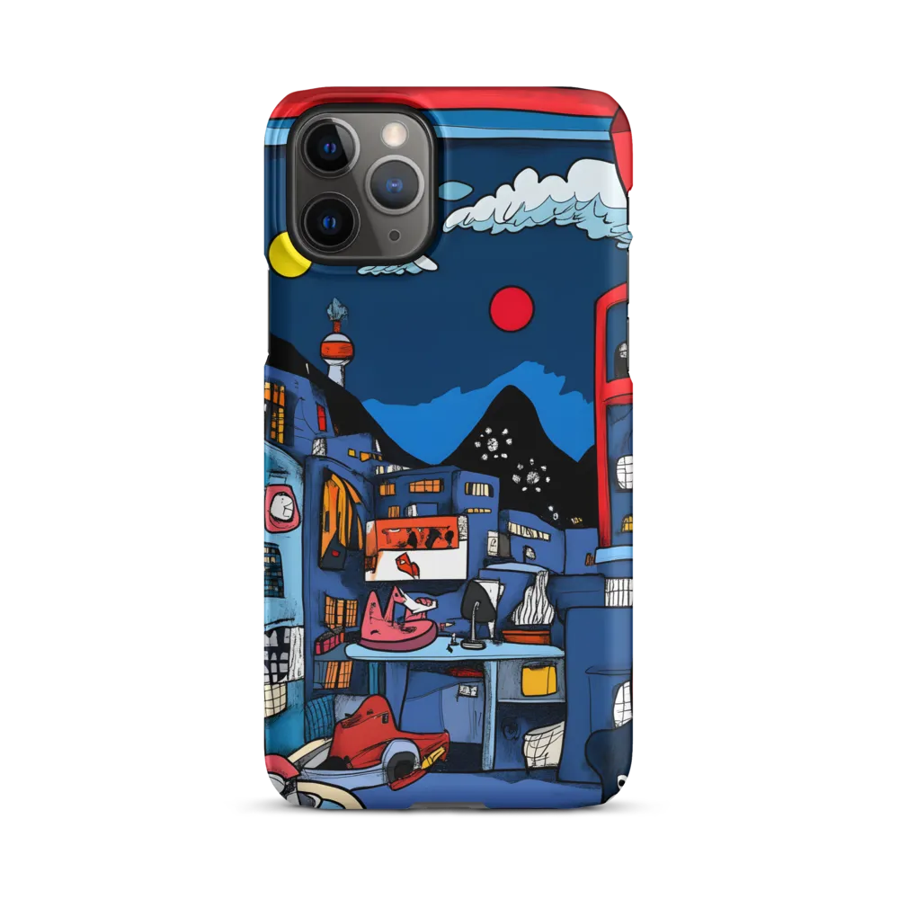 Whimsical Cityscape at Night