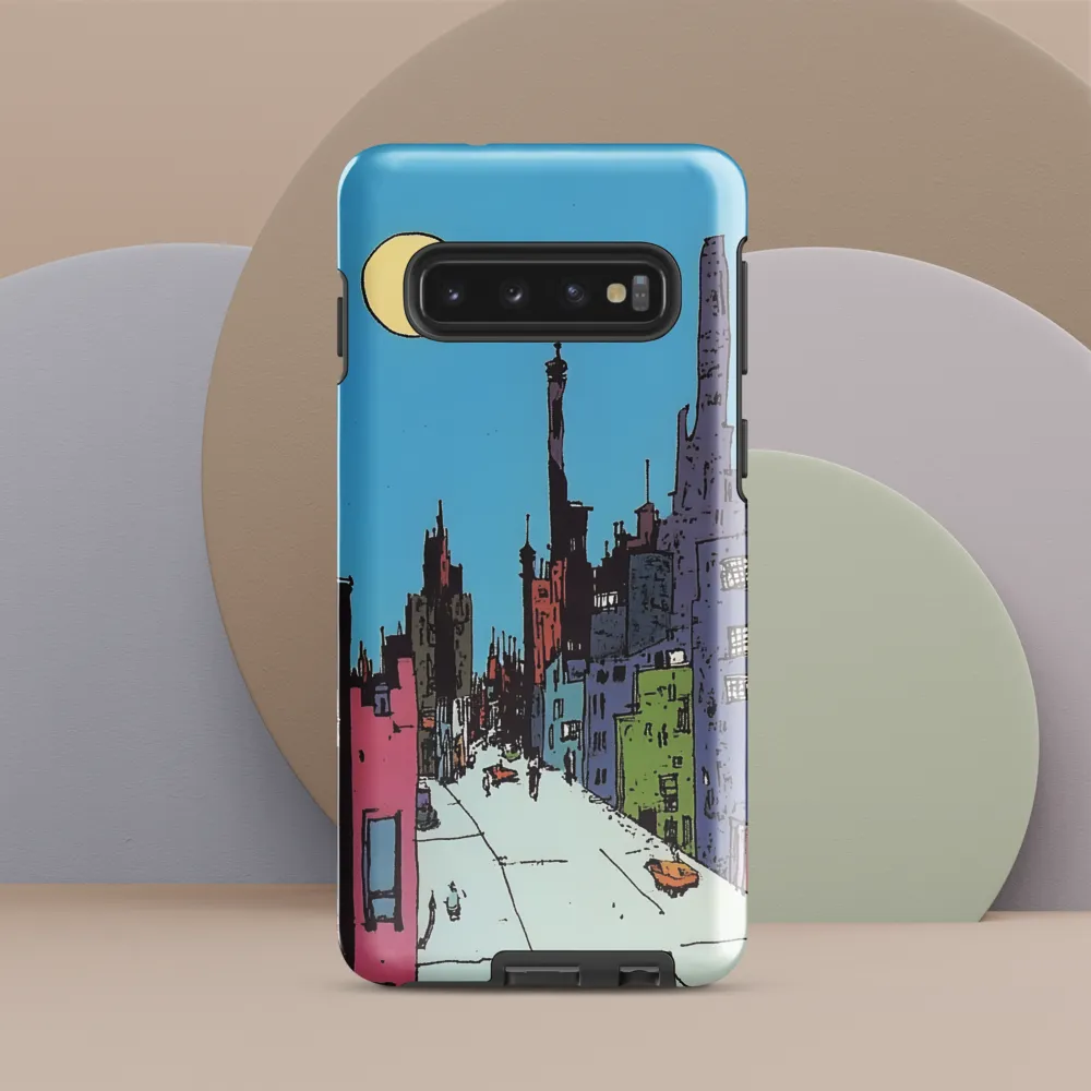 Vibrant Cityscape under the Moon