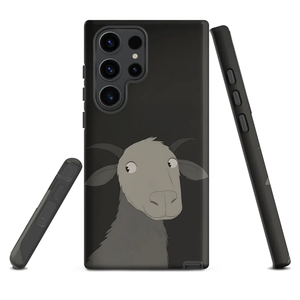 Whimsical Goat in Darkness