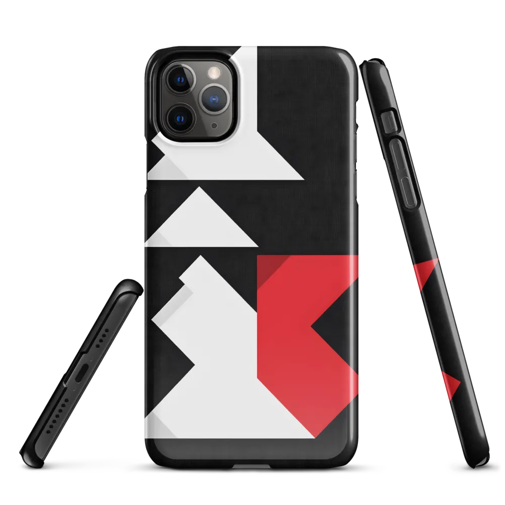 Geometric Symphony in Contrast | Phone Case |  11 Pro Max | Snap Case | Glossy