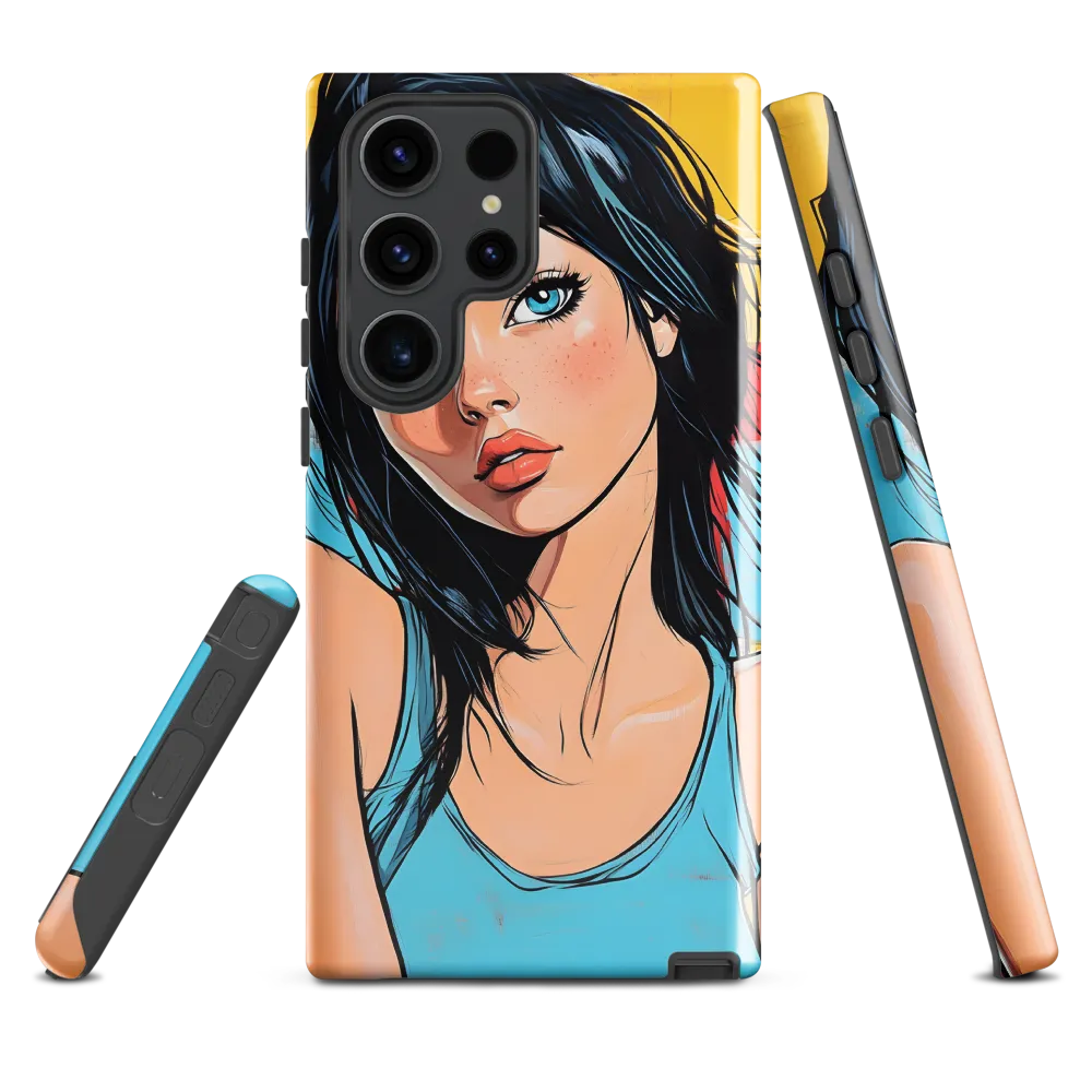 Vibrant Portrait of Modern Youth | Phone Case |  S23 Ultra | Tough Case | Glossy