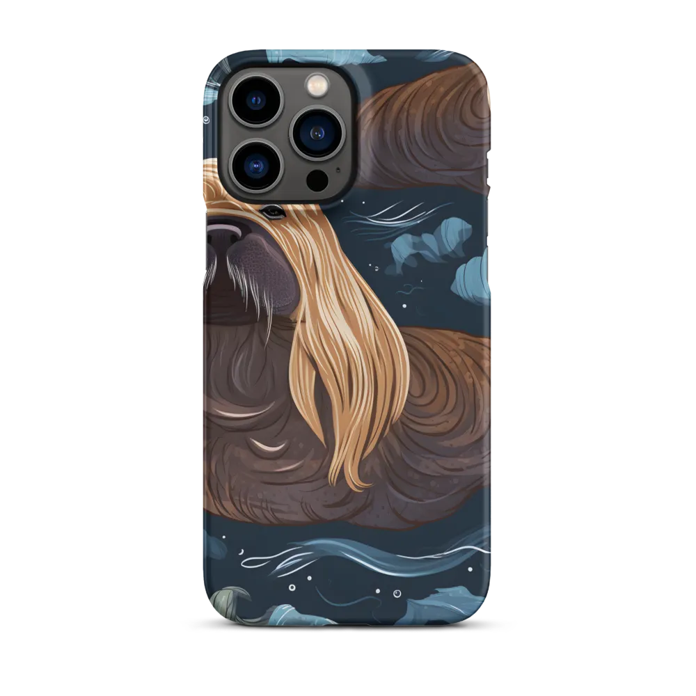 Whimsical Walruses in Deep Blue