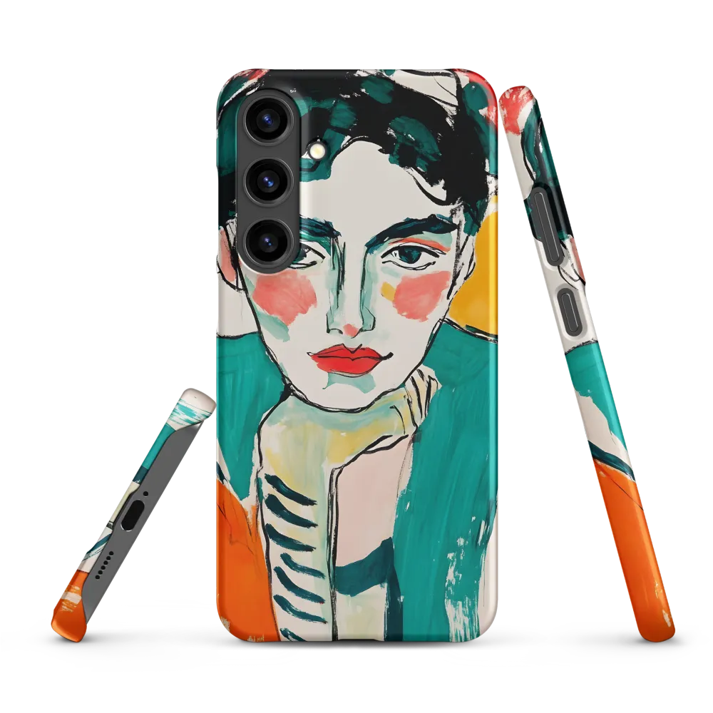 Contemplative Portrait in Bold Hues