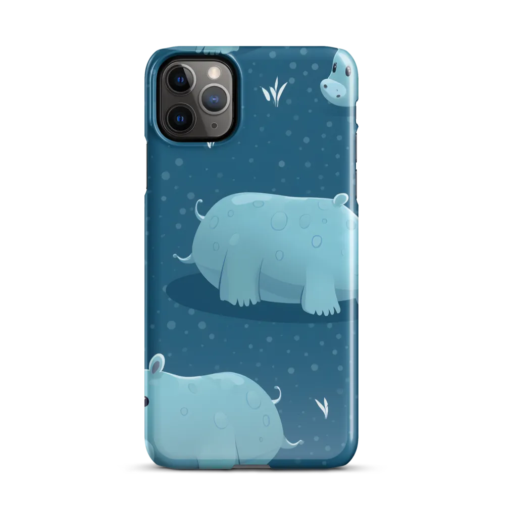 Whimsical Hippo Play | Phone Case |  11 Pro Max | Snap Case | Glossy