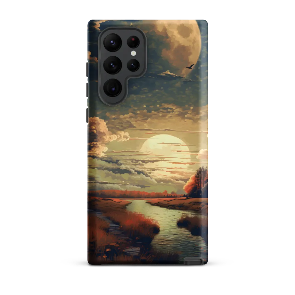 Whispers of Dusk: A Tranquil River Landscape