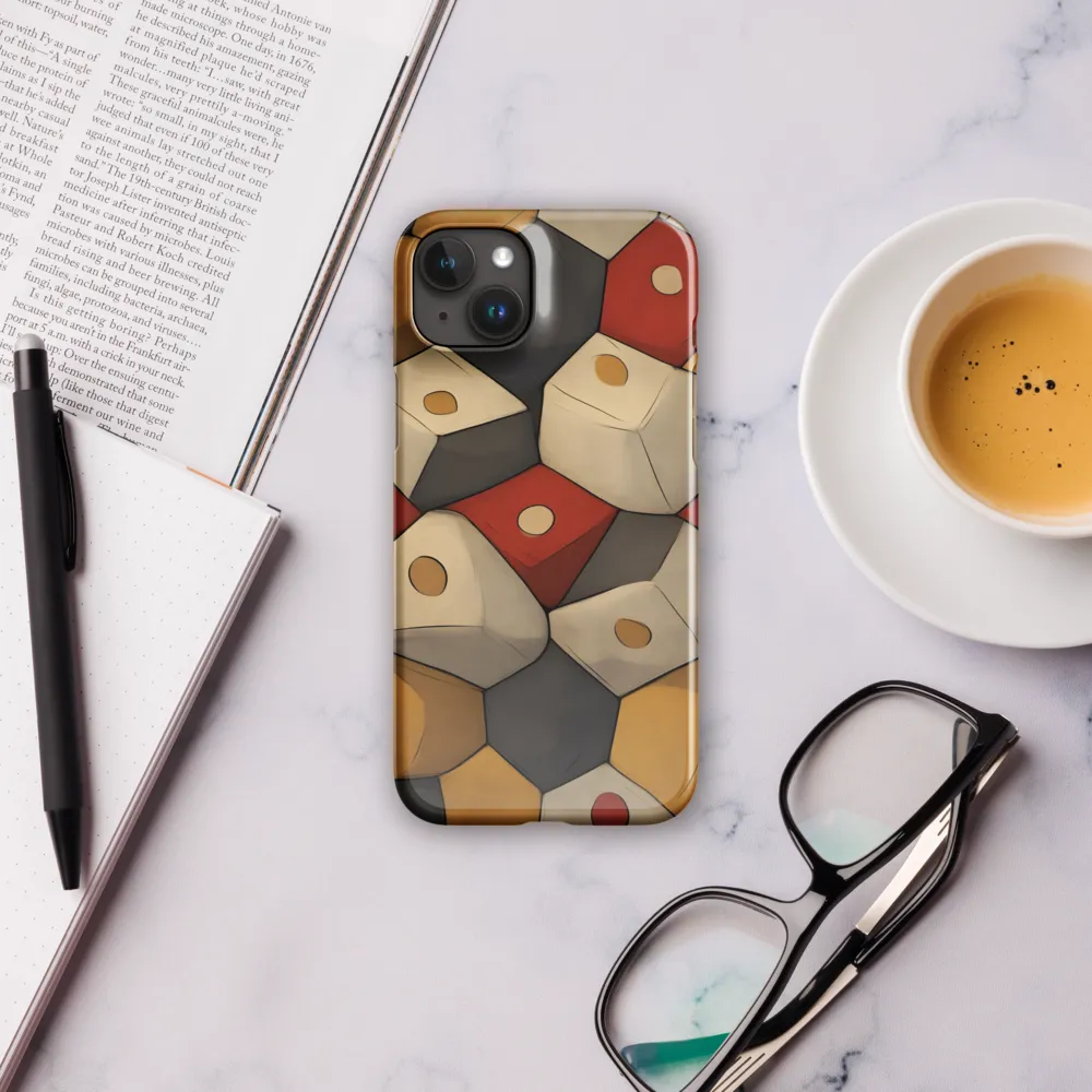 Interlocking Hexagons: An Abstract Dance of Color | Phone Case |  15 Plus | Snap Case | Glossy