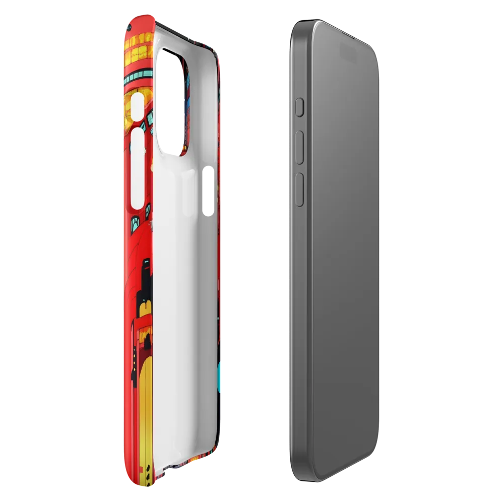 Neon Dreams: A Cyberpunk Cityscape | Phone Case |  15 Pro Max | Snap Case | Glossy