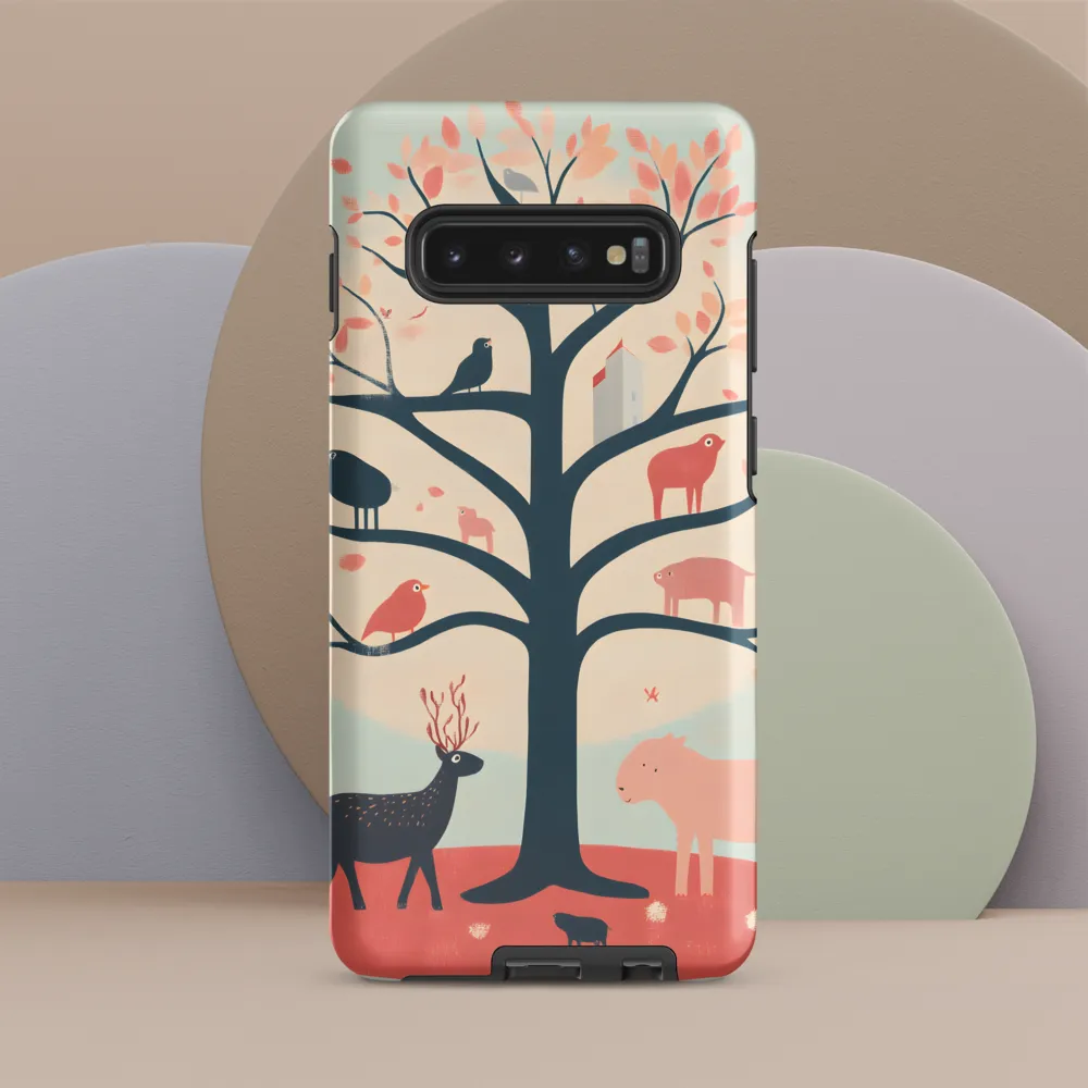 Whimsical Tree with Playful Creatures