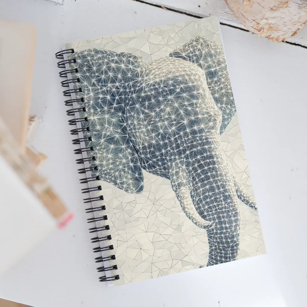 Ethereal Elegance: The Stylized Elephant | Spiral Notebook