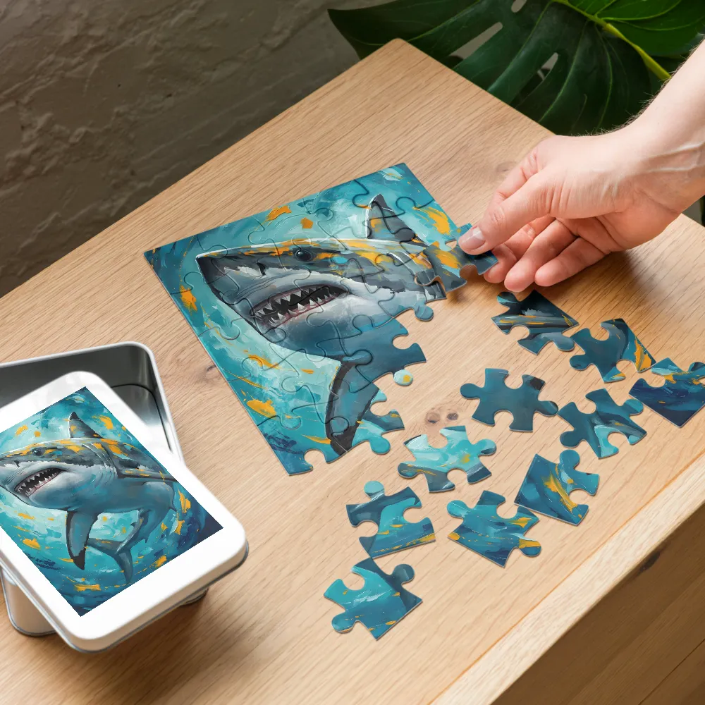 Shark Surge 
 Jigsaw Puzzle in Tin Box