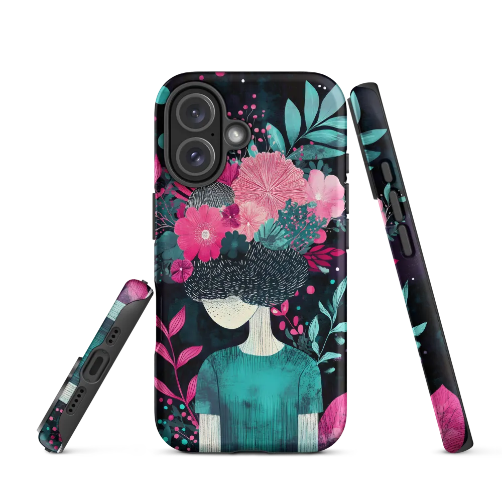 Floral Harmony: A Portrait of Serenity | Phone Case |  16 | Tough Case | Matte