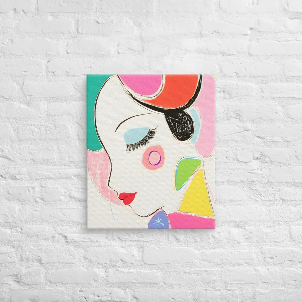Whimsical Portrait in Colorful Abstraction | Canvas | 20″×24″