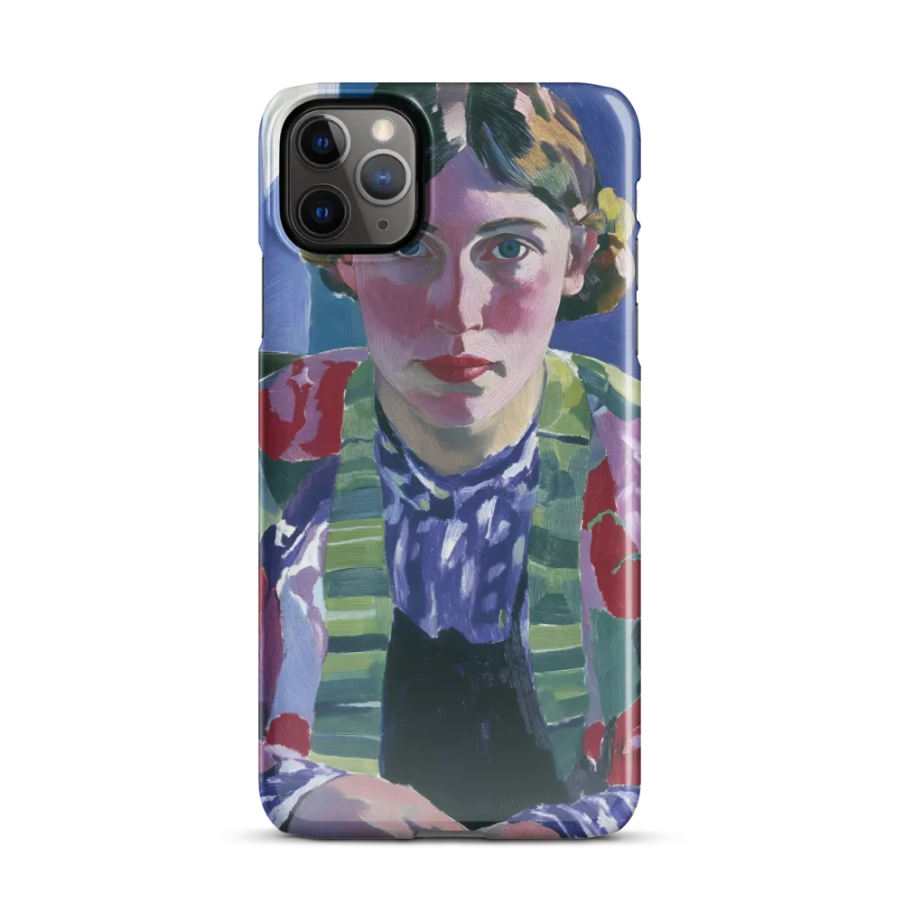 Vibrant Gaze: A Modernist Portrait | Phone Case |  11 Pro Max | Snap Case | Glossy