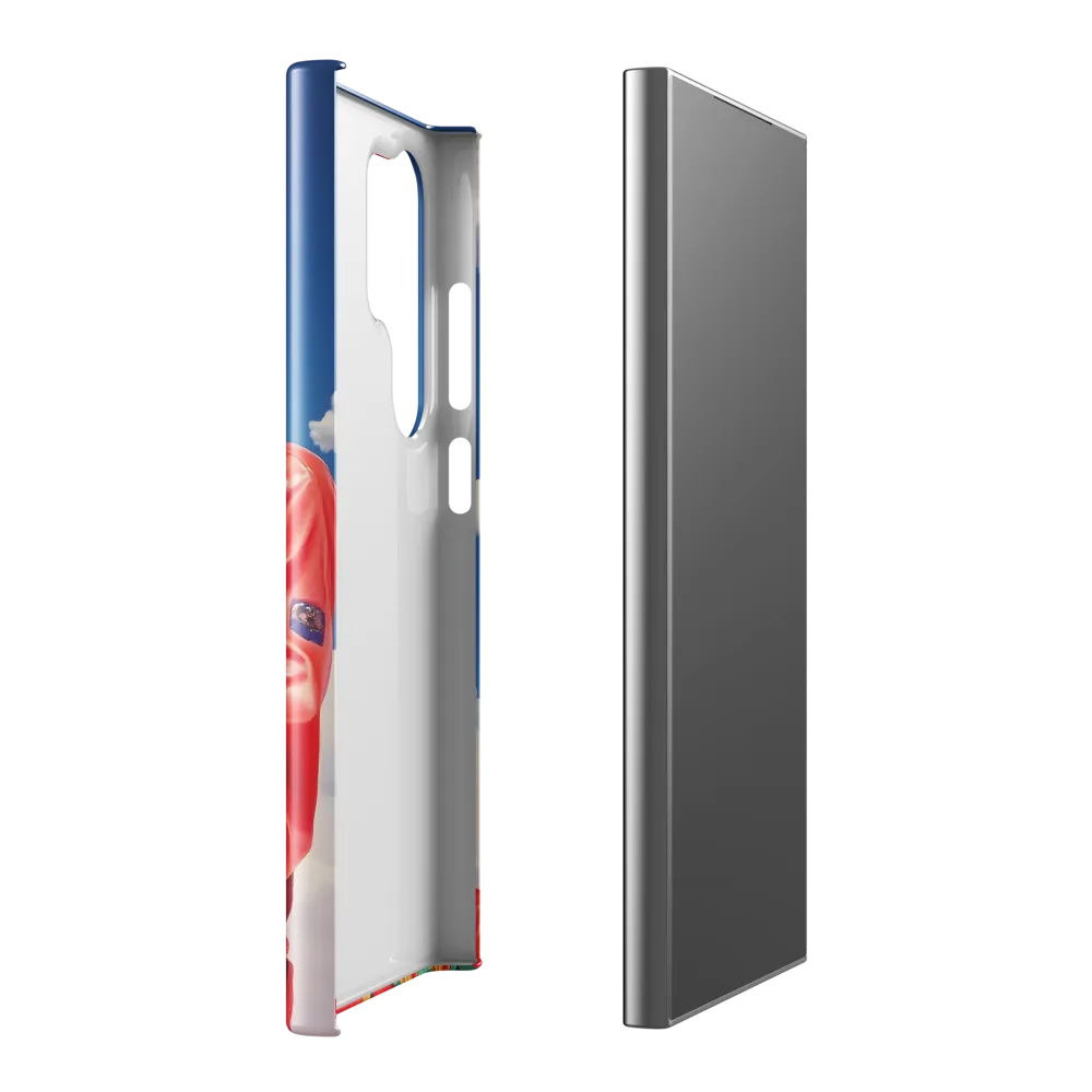 Astronaut in Crimson | Phone Case |  S24 Ultra | Snap Case | Glossy