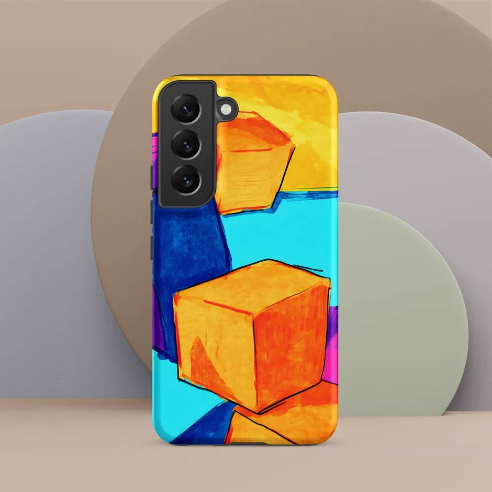 Playful Cubes in Vibrant Harmony | Phone Case |  S22 | Tough Case | Matte