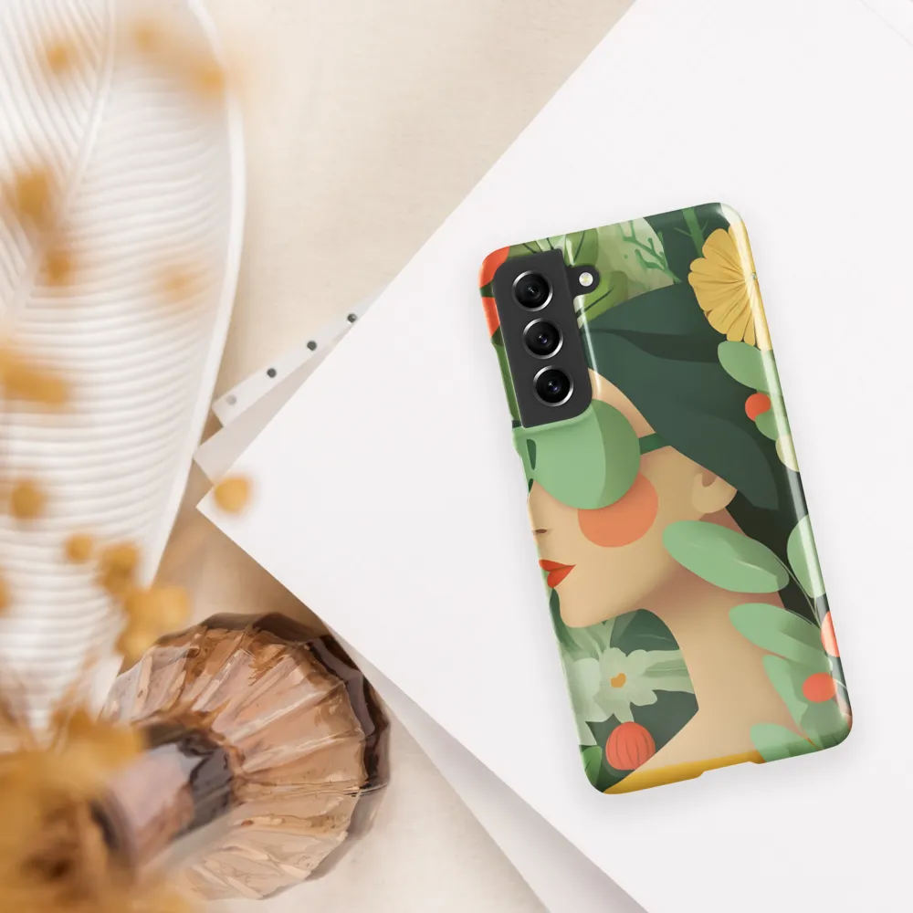 Nature's Serenity: A Modern Portrait | Phone Case |  S21 FE | Snap Case | Glossy