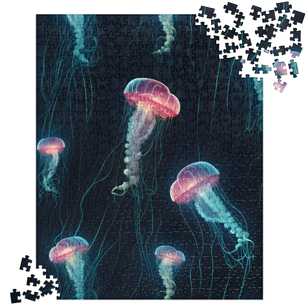 Ethereal Dance of Jellyfish | Jigsaw Puzzle | 520 pieces