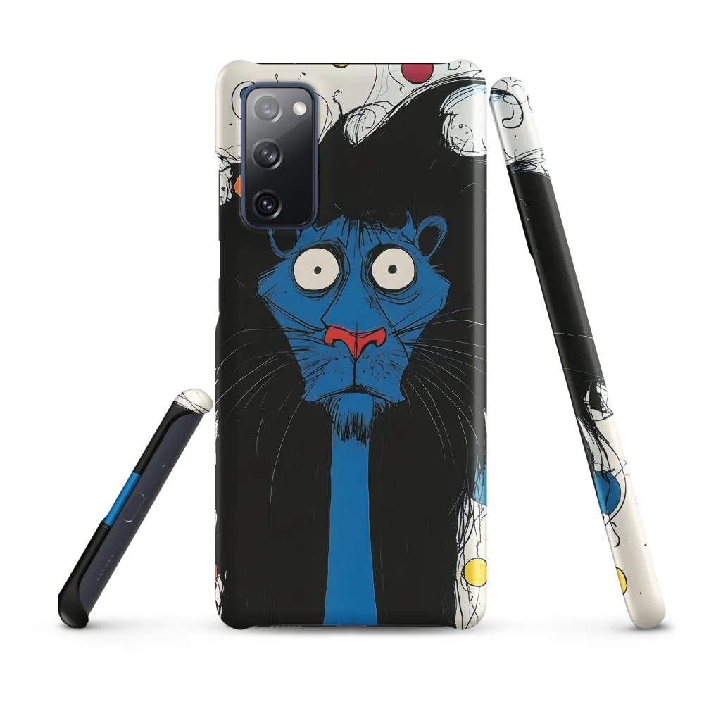 Whimsical Blue Lion