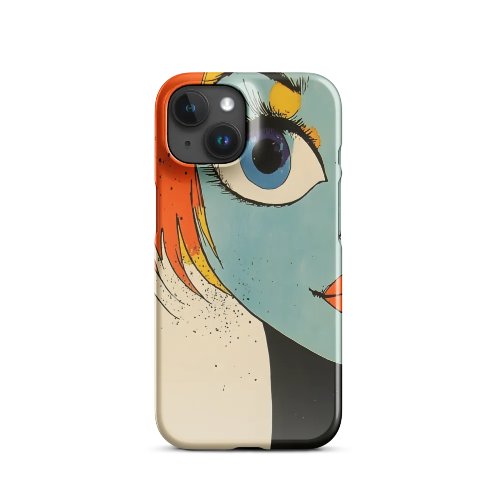 Vivid Expressions: A Portrait in Blue | Phone Case |  15 | Snap Case | Glossy