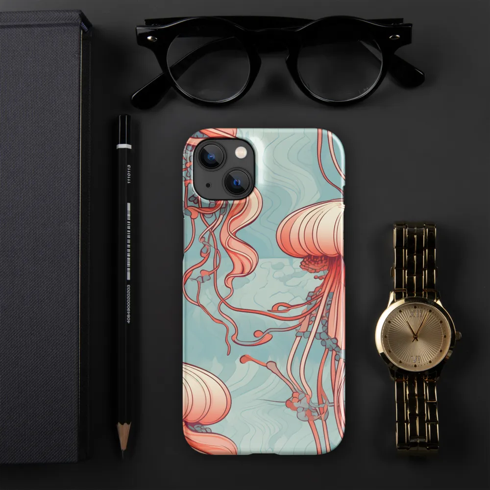 Ethereal Dance of Jellyfish | Phone Case |  14 Plus | Snap Case | Glossy