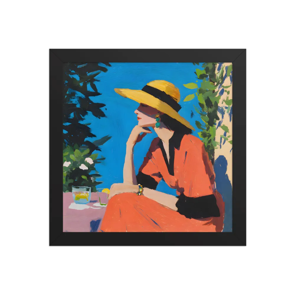 Sunlit Profile 
 Poster with Black Frame | 10″x 10″