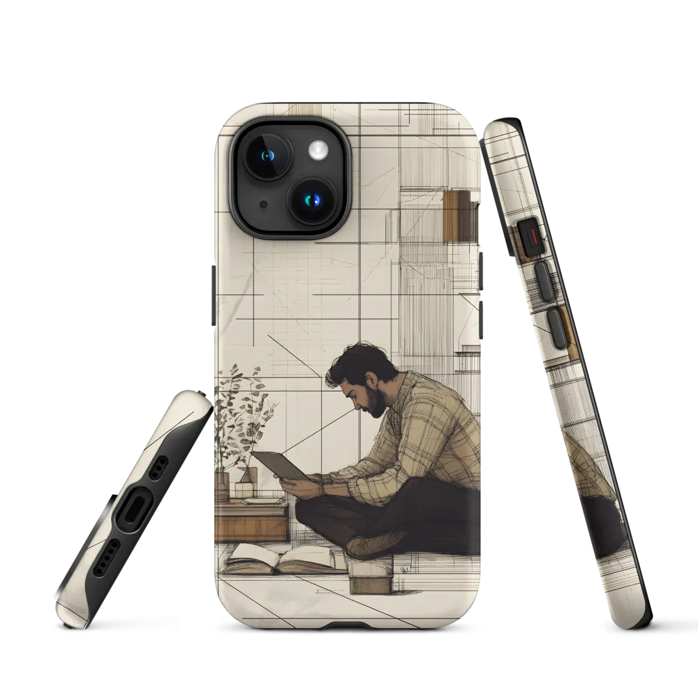 Quiet Reflections in Line | Phone Case |  15 | Tough Case | Matte