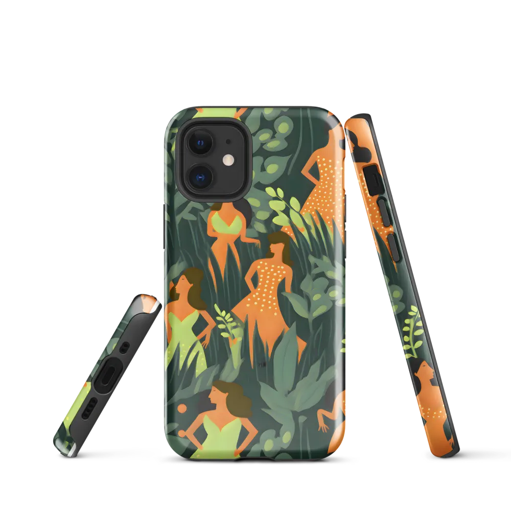Playful Harmony in Patterns | Phone Case |  12 mini | Tough Case | Glossy