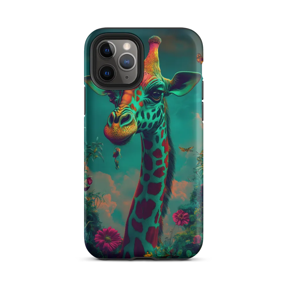 Whimsical Giraffe Among Blossoms