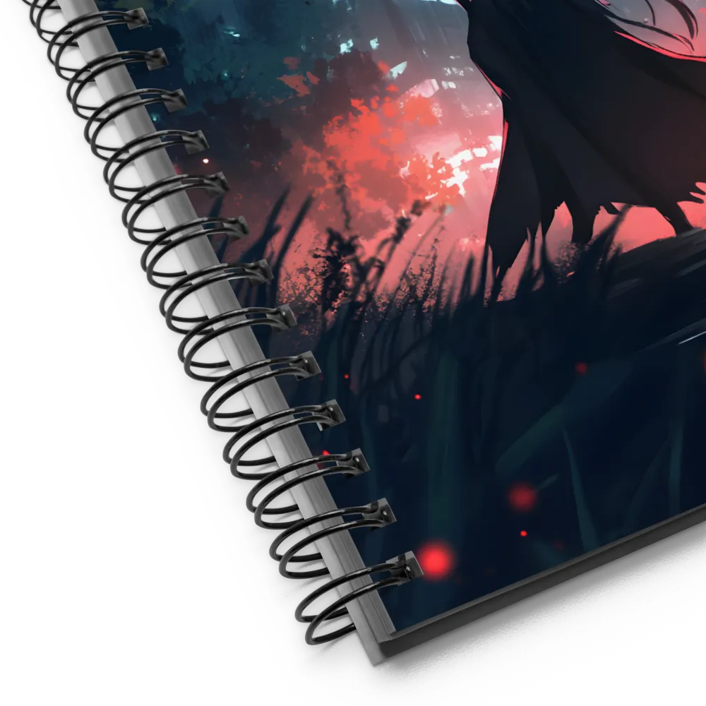 The Enigmatic Witch of the Night City | Spiral Notebook