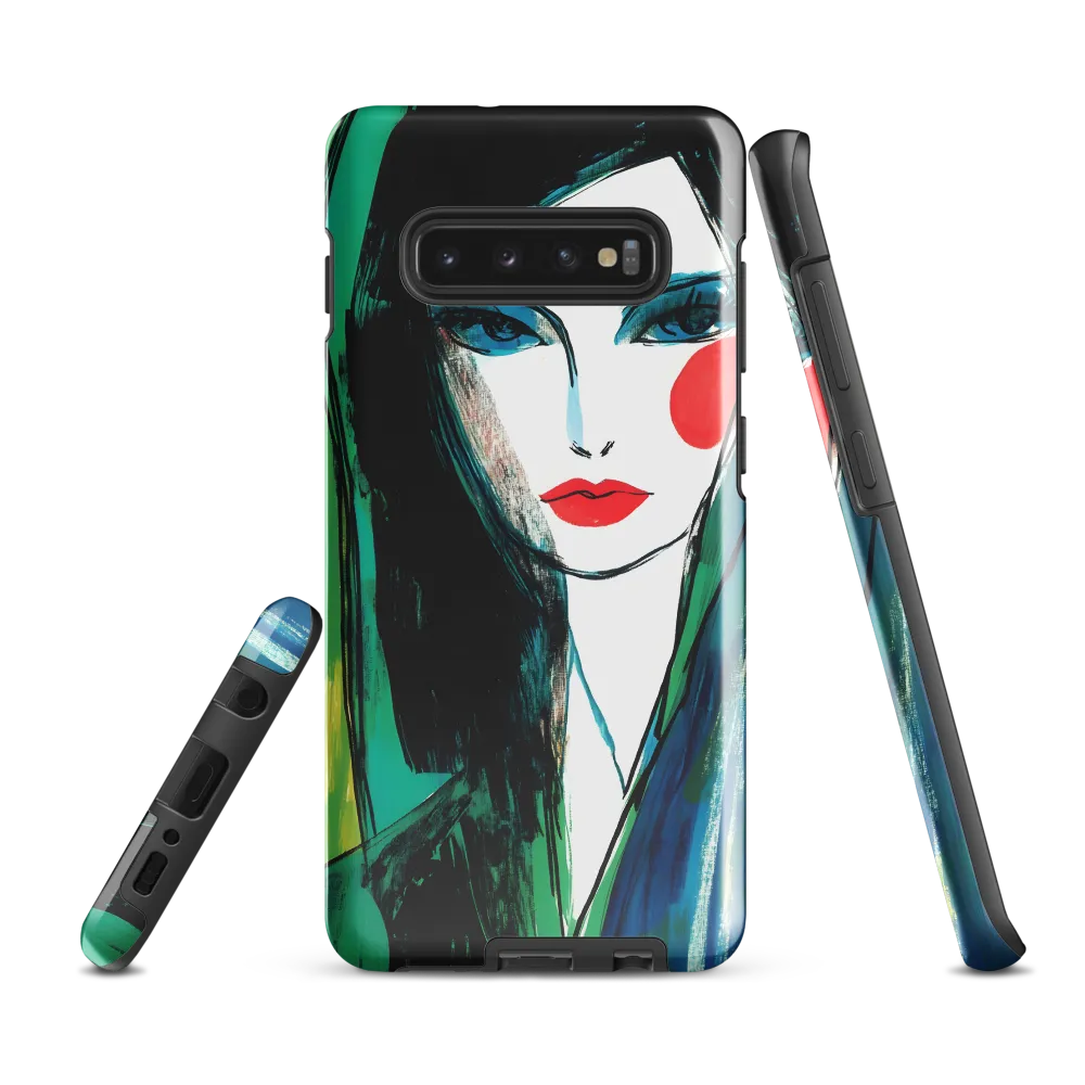 The Enigmatic Gaze | Phone Case |  S10 Plus | Tough Case | Glossy