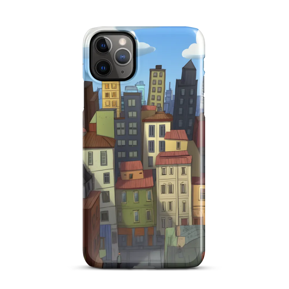 Urban Symphony: A Colorful Cityscape | Phone Case |  11 Pro Max | Snap Case | Glossy