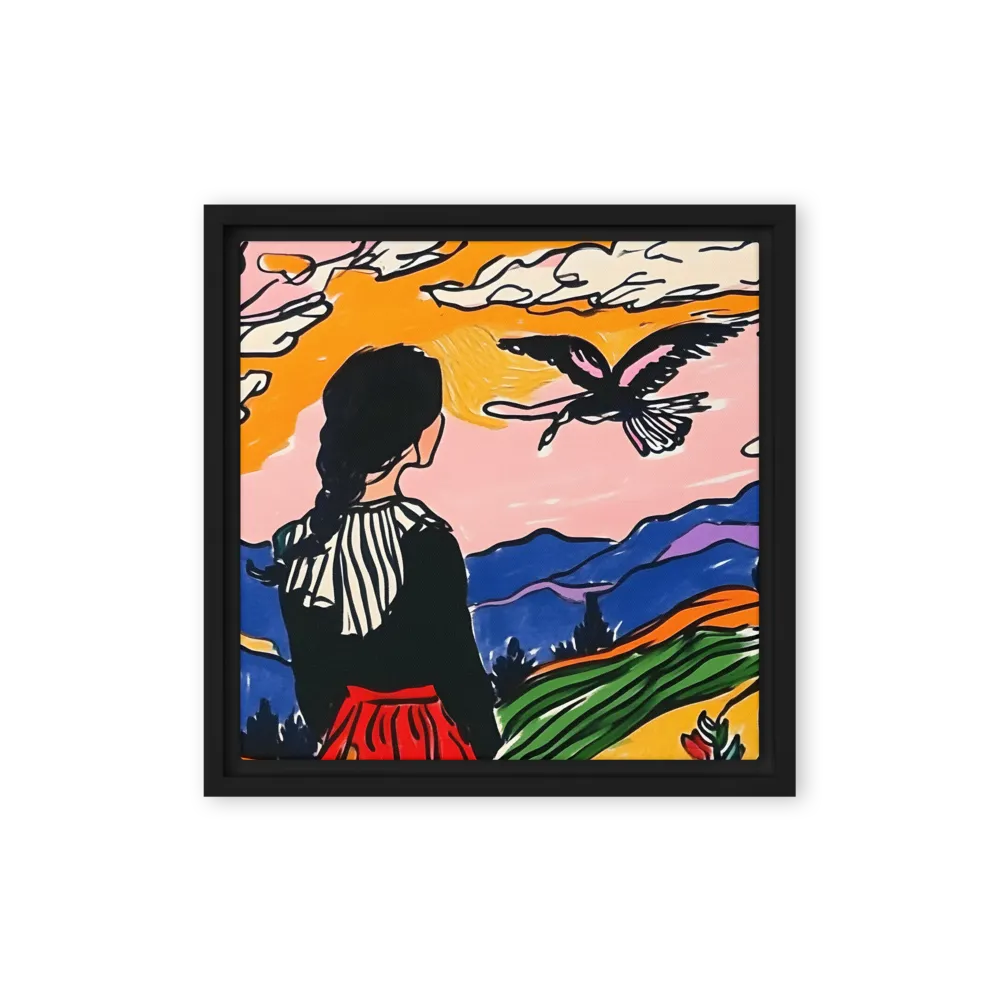 A Journey into Freedom | Canvas with Black Frame | 12″×12″