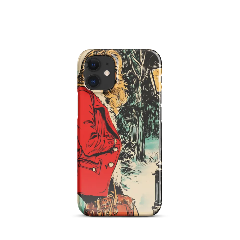 Winter Glamour in Red | Phone Case |  12 Mini | Snap Case | Glossy