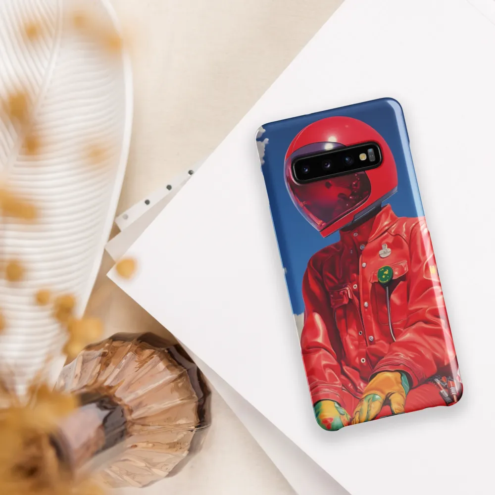 Astronaut in Crimson | Phone Case |  S10 Plus | Snap Case | Glossy