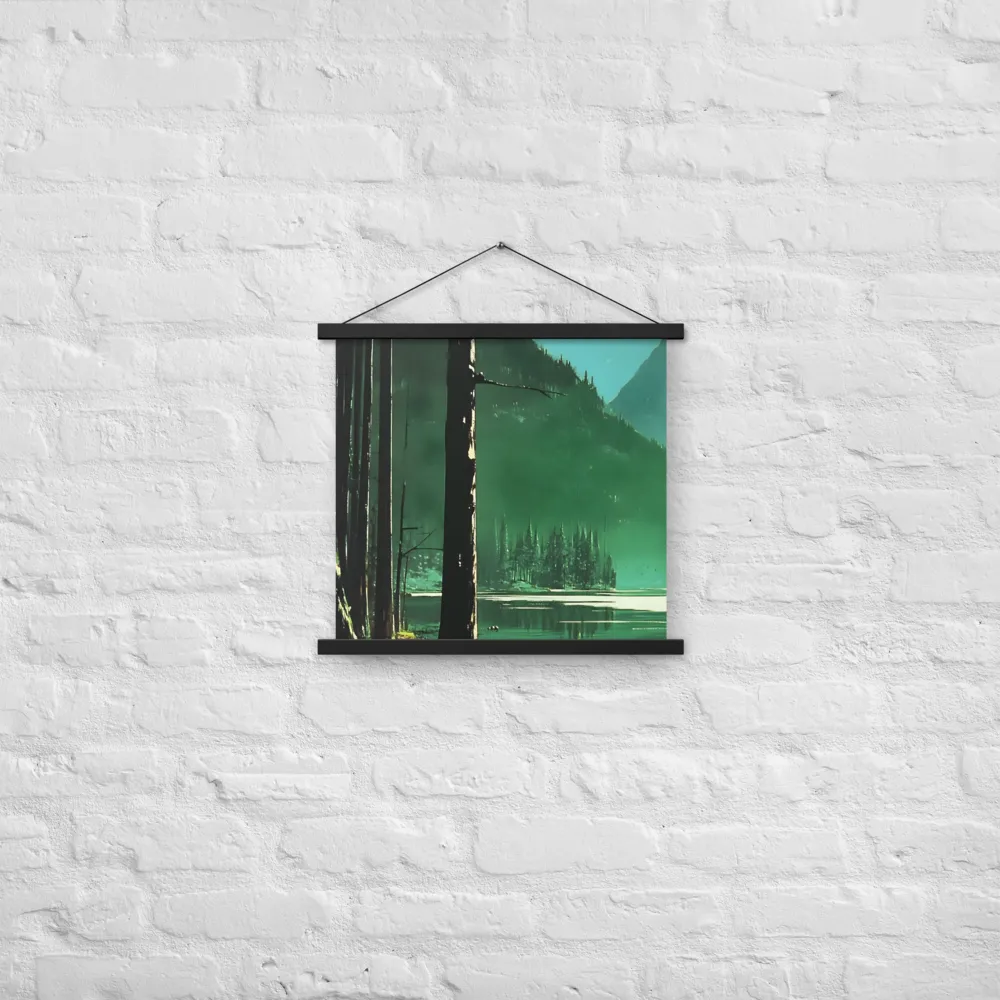 Reflections of Tranquility | Poster With Black Wood Hanger | 18″×18″
