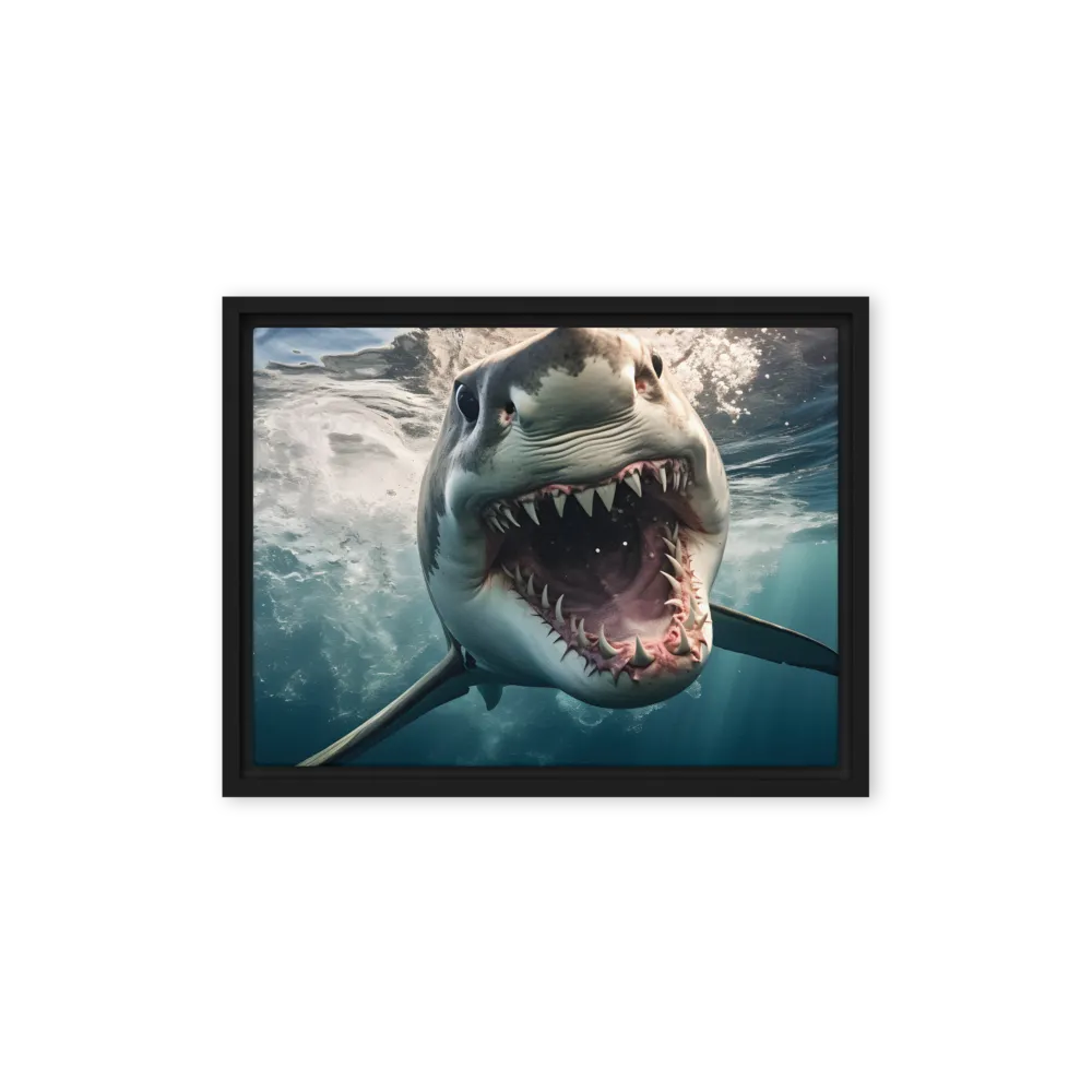 Fierce Majesty of the Ocean | Canvas with Black Frame | 12″×16″