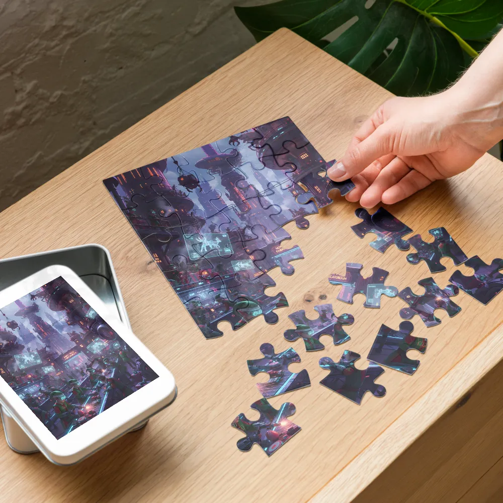 North Pole Fabricatorium 
 Jigsaw Puzzle in Tin Box