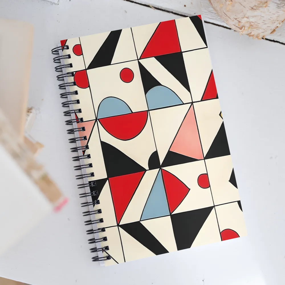 Dynamic Geometric Harmony | Spiral Notebook