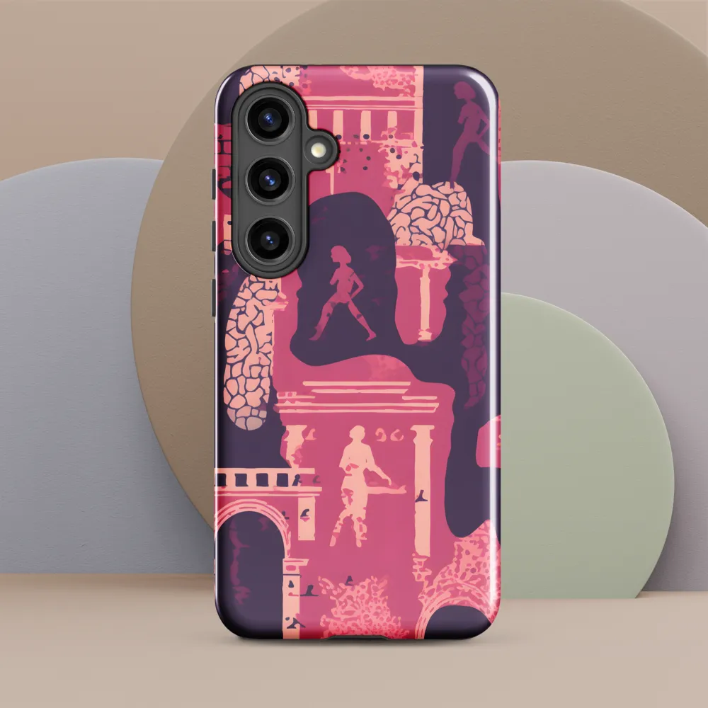 Whimsical Interplay of Figures and Architecture