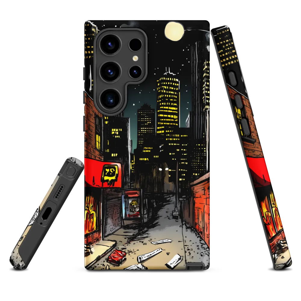Nocturnal Cityscape: The Hidden Alley | Phone Case |  S24 Ultra | Tough Case | Matte